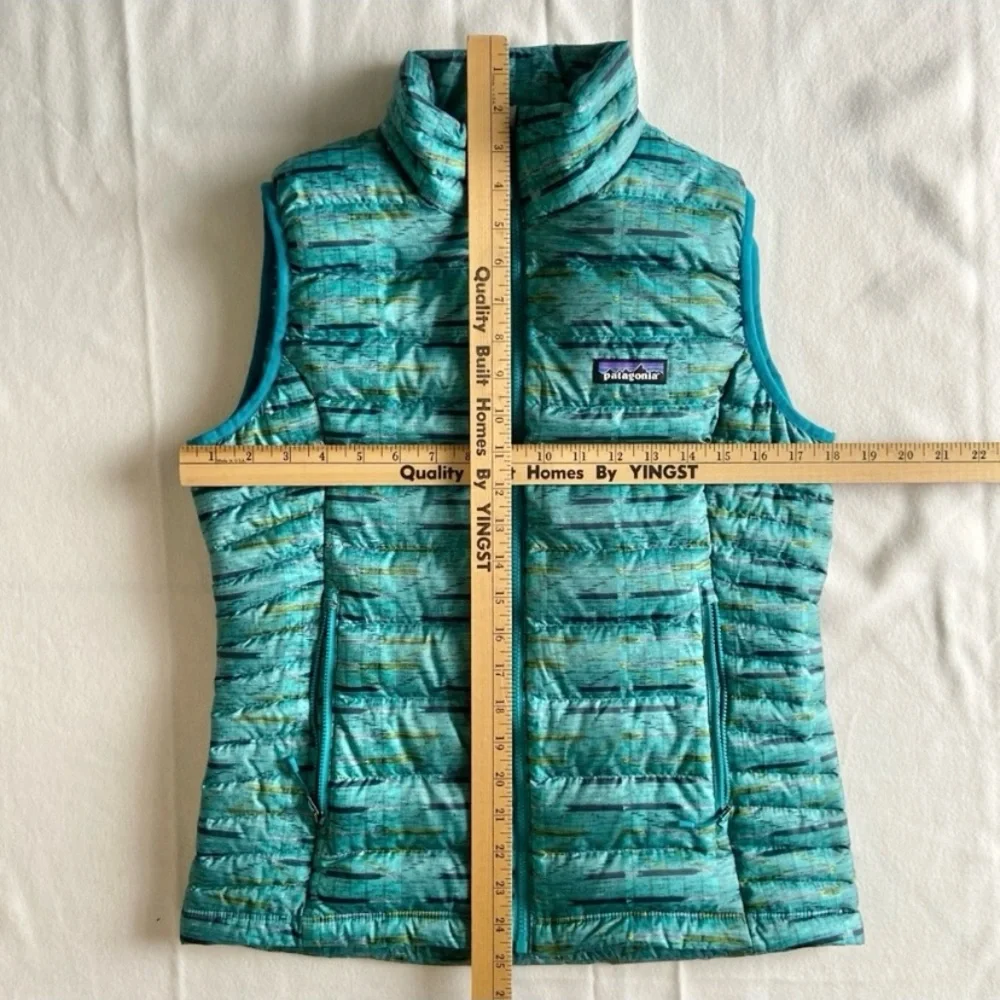 Patagonia Women's Down Sweater Vest Puffer Goose Down Fill Elwha Ikat Size Small